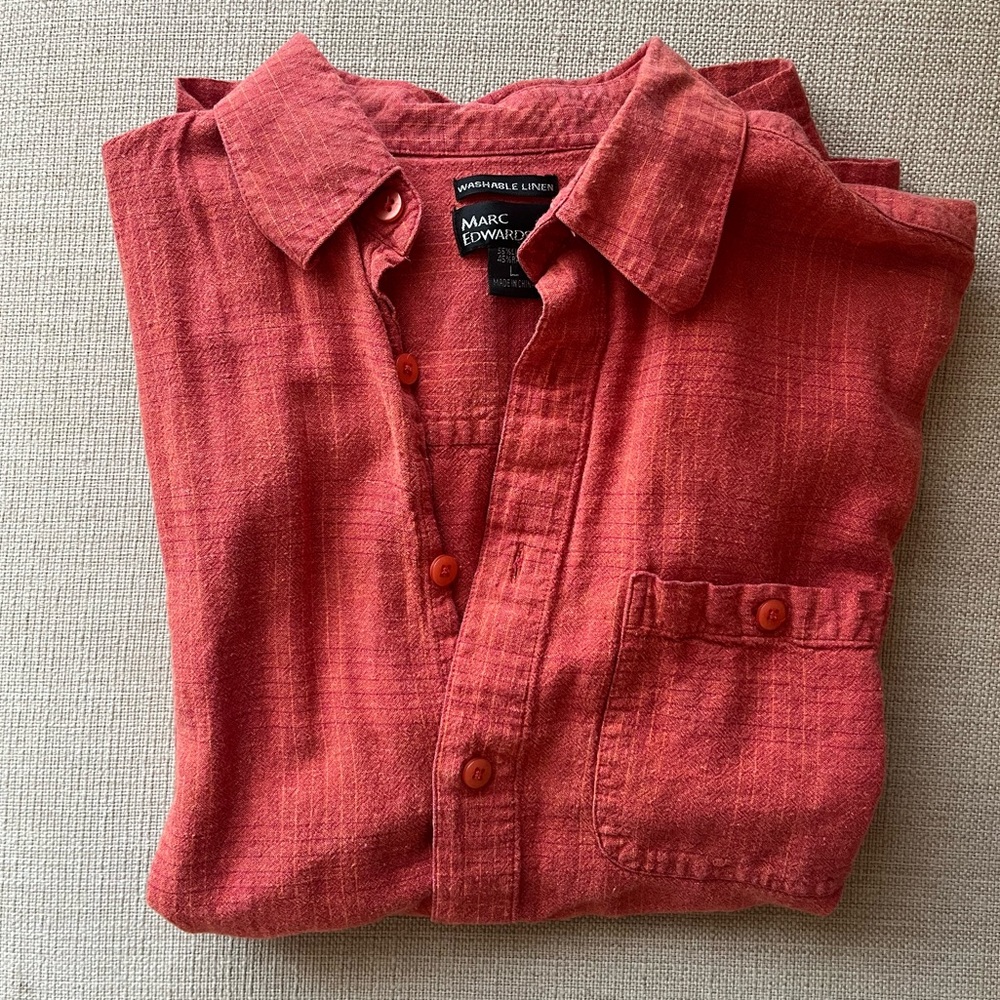 Linen-blend Collared Shirt